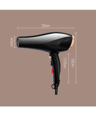 1800W Professional Hair Dryer With Air Nozzle Ionic Salon Powerful Hairdryer AC Motor Fast Blow Dryer With 3 Heat 2 Speed Cool Shot Long Cable Quiet Powerful Quick Drying for Home Salon Men Women Gold - Buy Online on GoSupps.com