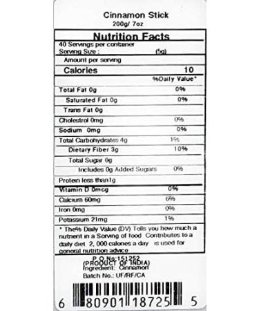 Rani Desi Flat Cinnamon 7oz (200g) | All Natural | Vegan | Gluten-Friendly | NON-GMO | Indian Origin | 200g Bag - Buy Online on GoSupps.com