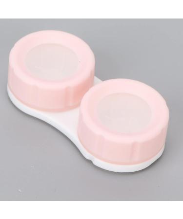 Pink Portable Contact Lens Case with Tweezers - Travel Essential for Women | Complete Plastic Lens Storage - Buy Online on GoSupps.com