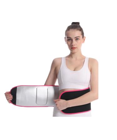 Back Support Back Brace Lumbar Support Sauna Sweat Belt Waist Trainer Adjustable Waist Trimmer Waist Trainer for Weight Loss Back Support Belt(Pink) 110cm Pink