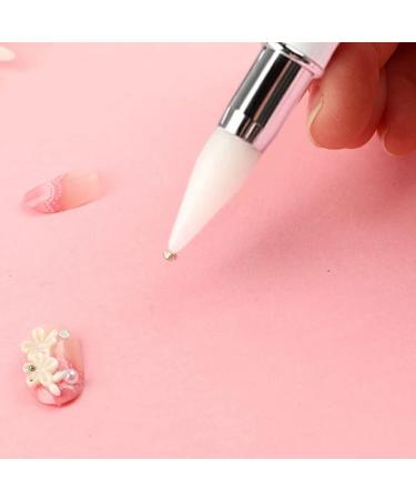 Nail Point Drill Pen Dual Heads Crystal Beads Picker Dotting Wax Pencil Manicure Art Tool White Brushes - Buy Online on GoSupps.com