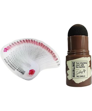 miduoidn Eyebrow Stamp Stencil Kit Waterproof Brow Powder Definer Makeup Tools Hair Root Cover Up Styling Conceal Stick Stencils Black Brown - Buy Online on GoSupps.com