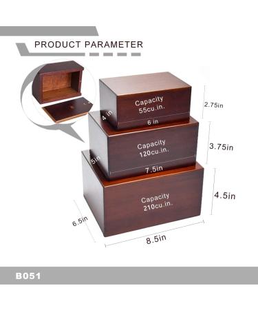 Wood Pet Cremation Urn for Ashes - Dog Cat Urn (0-45lbs) - Buy Online on GoSupps.com