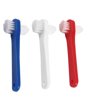 Minkissy 12 STK toothbrush hard prosthesis tooth cleaning tool Subsprothesis soft prosthesis brush false teeth holding brushes prosthesis accessories small dentures double brush plastic