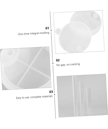 Operitacx 6pcs box Jewelry Container Diy Storage Molds Epoxy White Mold Casting for Pretty Useful Manual White 10.8X10.8CM - Buy Online on GoSupps.com