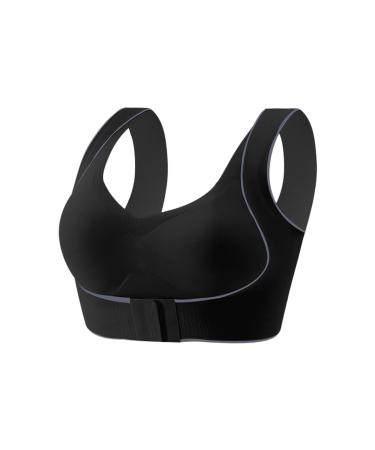 Riou summer outfit women big underwear for women chest vest seamless underwear front buckle breast and underwear women black L