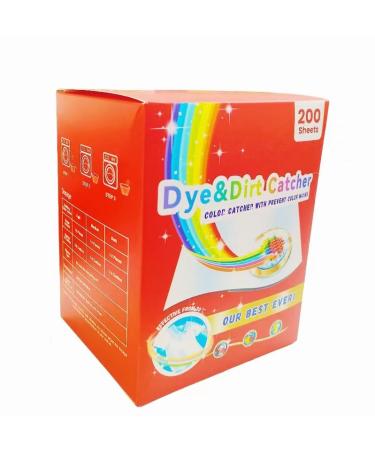Color Absorber Laundry Sheets 200 Sheets Color Catchers for Laundry Color Catcher Grabber Sheets Color Catcher for Fragrance Free Color Trapping Sheets for Home School or Apartment