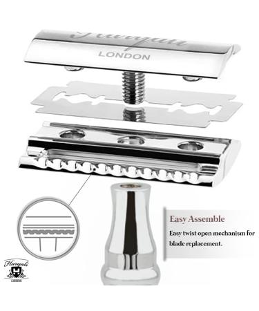 Haryali London Stainless Steel Razor Plane Eco-Friendly Double Edge Safety Razor for Men & Women Zero Waste Shaving | 1 Pack - Buy Online on GoSupps.com