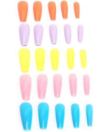 Press On Nails Fake Nails Kids Fake Nails Set Ballerina False Gel Nails Art Tips False Nails Pure Color Full Cover Nail Tip False Nail Tip for Women Girls Kids DIY Nail (05) - Buy Online on GoSupps.com