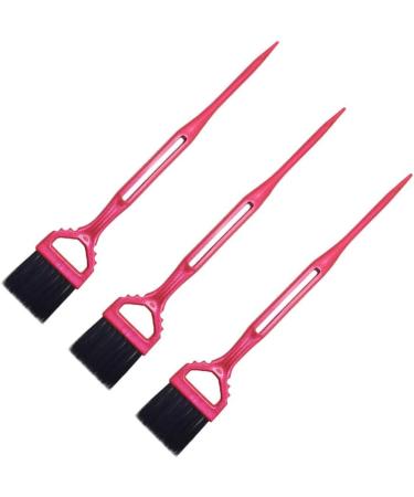 Beaupretty 3PCS Hair Dye Brush Set Hair Color Tint Brushes Coloring Highlights DIY Tool Kit for Students Men Women Kids (Rosy) - Buy Online on GoSupps.com