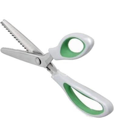 NEJLSD Ultra Sharp Pinking Shears for Fabric - Zig Zag Cut Scissors for Dressmaking - Comfort Grips Sewing Scissors - Professional Handheld (Green) - Buy Online on GoSupps.com