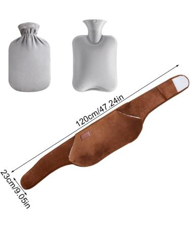 IWILCS Hot Water Bottle with Plush Waist Warmer Cover - Brown - Buy Online on GoSupps.com