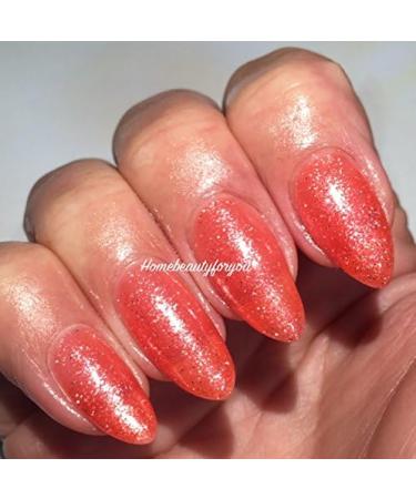 Bluesky Nail Gel Polish Coral Peach Shimmer with Fine Silver Glitter 80620 Sparks Fly UV LED Soak Off 10ml - Buy Online on GoSupps.com