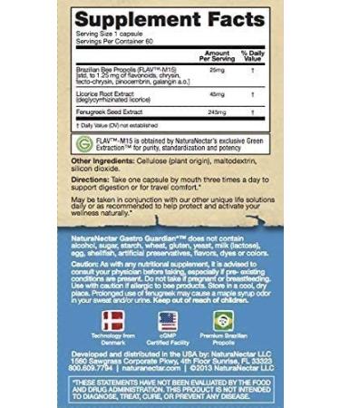 NaturaNectar Gastro Guardian - 60 Vegetable Capsules for Digestive Health - Buy Online on GoSupps.com
