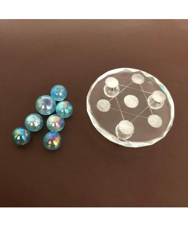 7pcs Blue Plated Stone Ball Set Pieces of Yellowstone Stone Broken Seven Star Array of Classical feng Shui Pendulum Beautiful Crystal - Buy Online on GoSupps.com