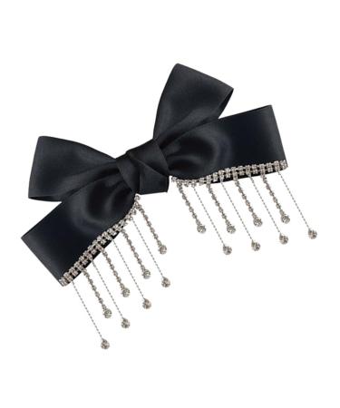FRCOLOR Bow Hairpin Womens Hair Accessories Black Hair Clips Hair Accessories for Women Goody Hair Clips for Women For Hair Tiara Female Hairpin Tassel Yang Ying Rhinestones