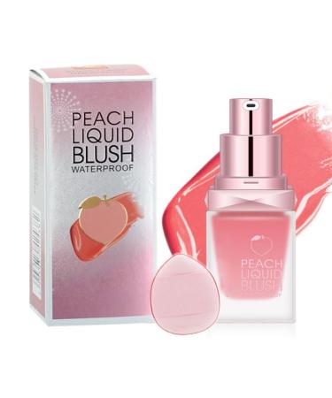 Liquid Blush Matte Velvet Cheek Blush Long-Lasting Waterproof Weightless Smudge-Proof Natural Look 0.6 Oz. (red)