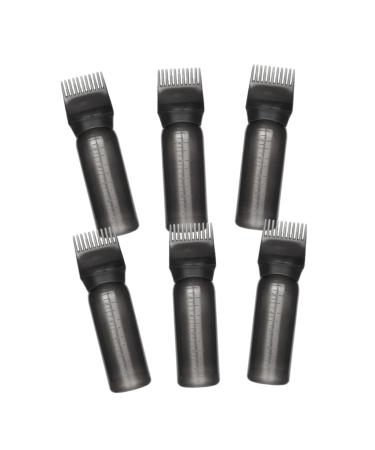 GALPADA 6 pi ces Bouteilles Applicatrices Gradu es Noires avec Peigne pour Coloration Cheveux de Flacons Pratiques pour Salon et Usage Domestique