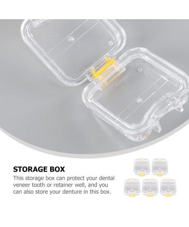 EXCEART 5pcs Membrane Tooth Boxes - Transparent Denture Storage Boxes with Latch - Buy Online on GoSupps.com