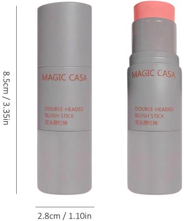 Cheek Stick Facial Makeup Double Headed Blusher Wand with Sponge Tip | Natural Looking Cheek Stick for Ladies of All Skin Tones Lips & Cheeks Makeup for Women Pochy Puff Puff - Buy Online on GoSupps.com