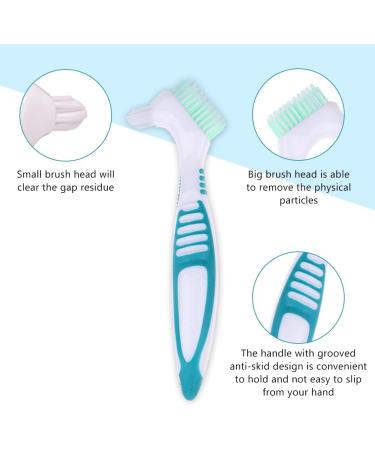 Presswent Toothbrush for Dentures & Dental Care | Multi-layered Bristles for Effective Cleaning | Prosthetic Toothbrush - Blue - Buy Online on GoSupps.com