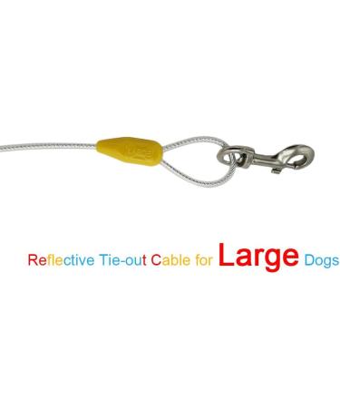 Petest Reflective Lead for Large Dogs - 4.5m (15ft) Yellow & Silver Supports up to 90lbs (40.8kg) - Ideal for Safe Outdoor Adventures - Buy Online on GoSupps.com