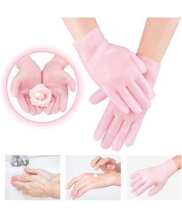Kexpery 4 Pairs Hands Peeling Gloves Anti-Slip Silicone Hands Protective Gloves Preventing Dryness Dead Skin Remove Gloves for Dry Hands (Pink) - Buy Online on GoSupps.com