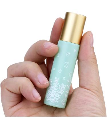 10ml Refillable Glass Roller Bottles | Portable Skin Care & Cosmetics | Purple & Gold | Stainless Steel Roller Balls - Buy Online on GoSupps.com