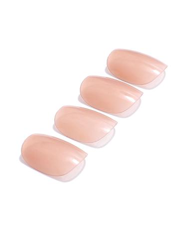 Handcess Square Shiny Nude Pink Press-On Nails - 24 Pieces Artificial Acrylic Short Nails for Women & Girls - Shop Internationally - Buy Online on GoSupps.com