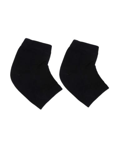 1 pair of tights for women's socks thick socks sock shoes plantar fasciitis socks ankle socks heel anti-crack socks hoe moisturizing socks gel ripstop socks black