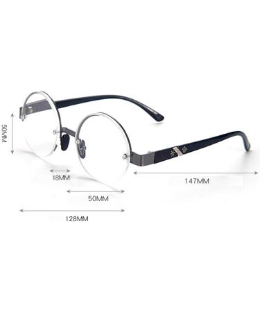 TZUFA Large Round Frame Reading Glasses - Lightweight Full Frame Metal Eyeglasses with Spring Hinge - 2.50x - White - Buy Online on GoSupps.com