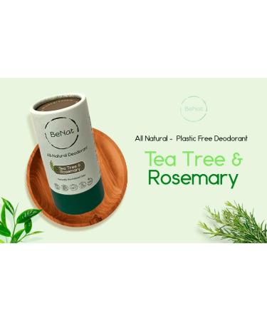 All Natural Deodorant Plastic Free For Women & Men Tea Tree & Rosemary Aluminum Free Gluten Free & Cruelty Free 24 Hour Long Lasting Protection Zero Waste Eco Friendly Products. 3 oz. - Buy Online on GoSupps.com