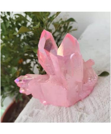 Choice of Gifts 1pcs 120-180g Natural Angel Crystal Cluster Pink Electroplating Titanium Coating Quartz Cluster Vibration Stone ningxiao (Size : 120-150g) - Buy Online on GoSupps.com