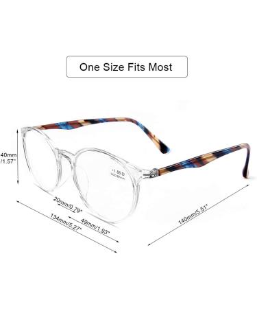 DOOViC Italy Design Fashion Reading Glasses +1.25 Strength | Stylish Clear Frames for Women Men | Includes Case - Buy Online on GoSupps.com