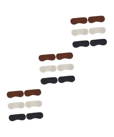 NOLITOY 9 Pairs Shoe Heel Sticker Half Size pad do not Follow Patch Protector High Heel Cowhide Thicken Heel pad Invisible Heel Stickers Insert Follow up Heel Damping
