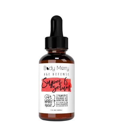 Body Merry Age Defense Super 6 Serum - Anti-Aging Vitamin C Treatment with Retinol and Niacinamide - 1 fl oz - Buy Online on GoSupps.com