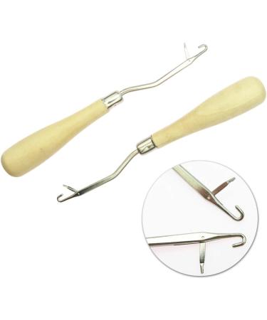 2pcs Healifty Wooden Handle Latch Hook Crochet Needle Set - Durable Tools for Crafting - Buy Online on GoSupps.com