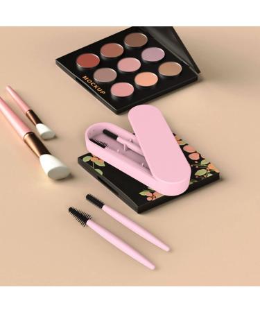 Lurrose Makeup Brush Set - Reusable Silicone Eyebrow & Eyelash Brushes with Comb & Suitcase for Women & Girls - International Shipping Available - Buy Online on GoSupps.com