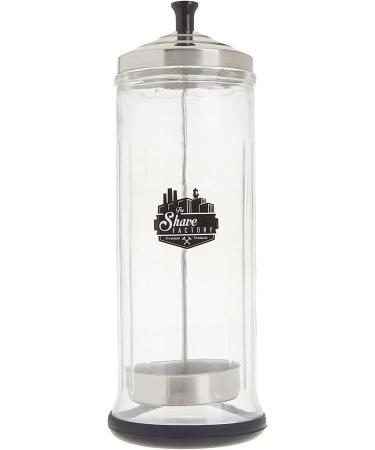 Shave Factory Professional Grade Disinfectant Jar - Large Glass Barber Solution - Buy Online on GoSupps.com