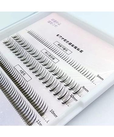 ICYCHEER Individual Eyelashes Upper and Lower with Mixed Tray Fairy Shape Fishtail Natural Grain Pre-fanned Long Volume Short - Buy Online on GoSupps.com