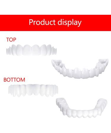 Flipped Warm Veneers Teeth Set - Top & Bottom Dentures for Instant Smile Makeover | Provisional Teeth & Immediate Solutions for Men & Women - Buy Online on GoSupps.com