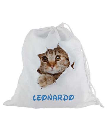 Almatex srl Personalized nursery with name bag 32 x 40 cm Made in Italy prompt delivery cat