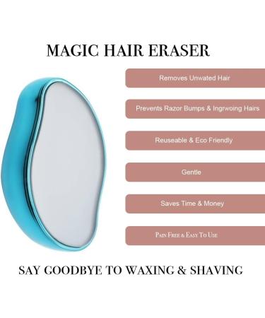 CrystalGlide Reusable Crystal Hair Eraser for Effortless Hair Removal - Gentle Skin Exfoliation - Perfect for Men and Women - Glossy Dark Blue - Buy Online on GoSupps.com