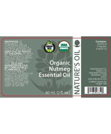 Best Nutmeg Essential Oil Pure Certified Organic Therapeutic Grade 60ml - Buy Online on GoSupps.com