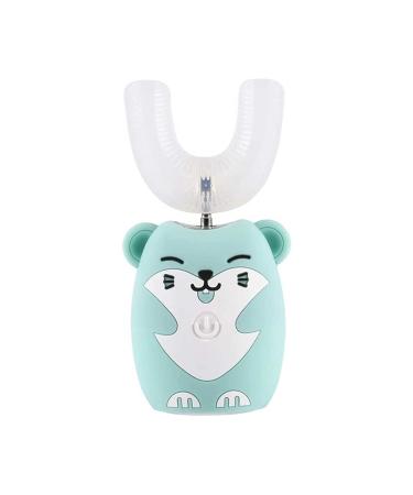 UOOD Kids U Shaped Electric Toothbrush 360 Automatic Whitening Rechargeable Sonic Toothbrush Auto Brush for Children (Color : Blue Size : 2-7 Years Old)