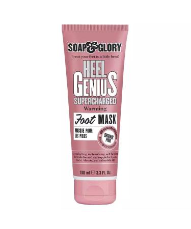 Soap & Glory Original Pink Heel Genius Supercharged Foot Mask - Self Heating Foot Treatment for Rough, Cracked Feet - Sweet Almond, Calendula Oil & AHA Creamy Foot Care - Hydrating Foot Mask (100ml) - Buy Online on GoSupps.com