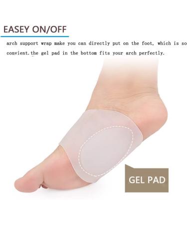 2 Pair High Arch Support Sleeves with Gel Cushion - Relief for Flat Feet & Plantar Fasciitis - Comfortable Shoe Inserts (White - Buy Online on GoSupps.com