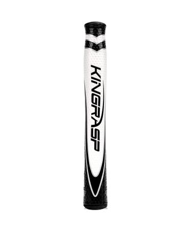 KINGRASP Lightweight and Comfortable Golf Grips | Advanced Texture Control and High Feedback Golf Putter Grips/Oversized, 2.0/3.0 Putter Grip 3.0 black white