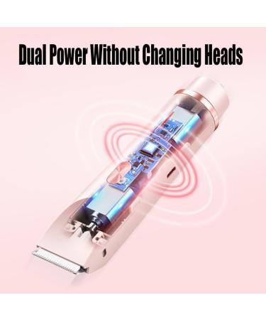 Dual Head Shaver Women IPX7 Waterproof Rechargeable Hair Razor Double Head Dual Purpose Hair Trimmer Women Wet & Dry Use Bikini Trimmer for Women Electric Razors for Women - Buy Online on GoSupps.com