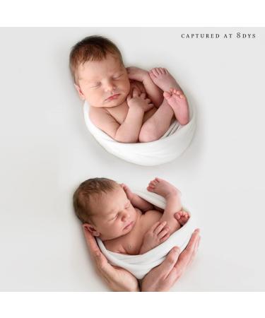 Newborn Photography Props Swaddle Wraps for Baby Boys Girls Baby Photo Props Shoot Stretch Blanket White - Buy Online on GoSupps.com